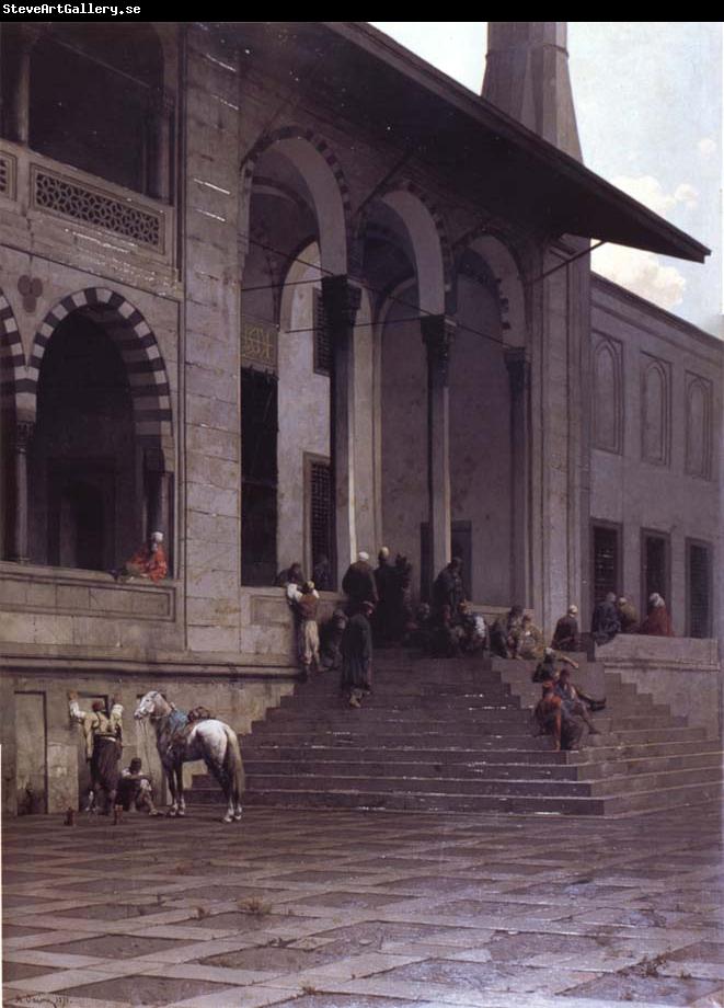 Alberto Pasini The Door of the Yeni-Djami Mosque in Constantinople